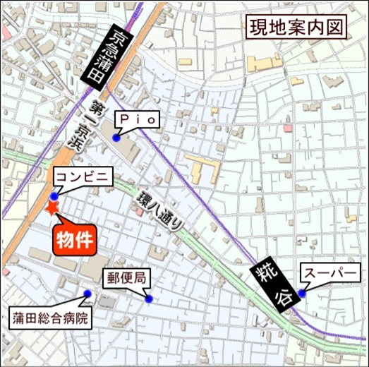 ビィラヒロキ 地図（共通）